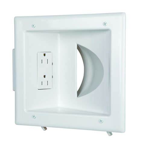 home depot recessed electrical outlet